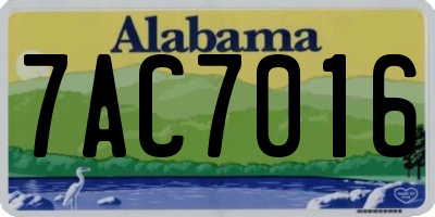 AL license plate 7AC7016