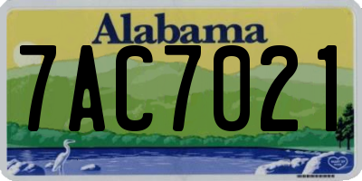 AL license plate 7AC7021