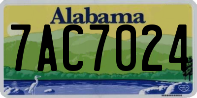 AL license plate 7AC7024