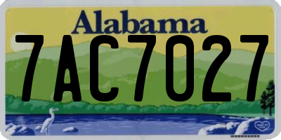 AL license plate 7AC7027