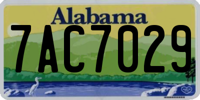 AL license plate 7AC7029