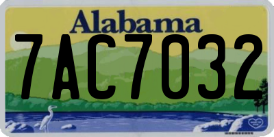 AL license plate 7AC7032