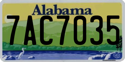AL license plate 7AC7035