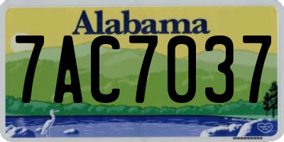 AL license plate 7AC7037
