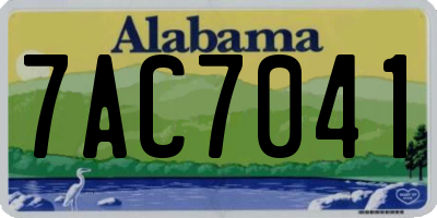 AL license plate 7AC7041