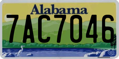 AL license plate 7AC7046
