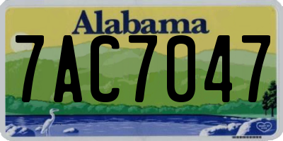 AL license plate 7AC7047