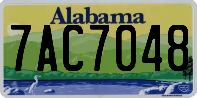 AL license plate 7AC7048
