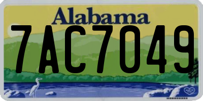 AL license plate 7AC7049