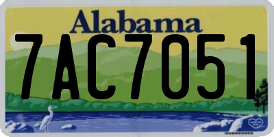 AL license plate 7AC7051