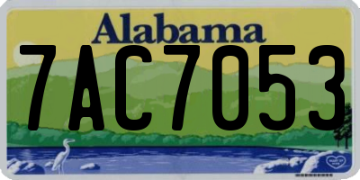 AL license plate 7AC7053
