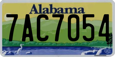 AL license plate 7AC7054