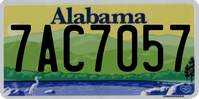 AL license plate 7AC7057