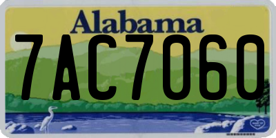 AL license plate 7AC7060