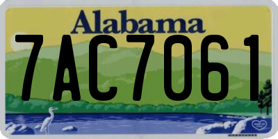 AL license plate 7AC7061
