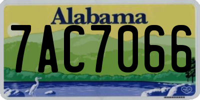 AL license plate 7AC7066