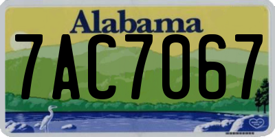 AL license plate 7AC7067