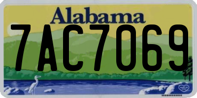 AL license plate 7AC7069
