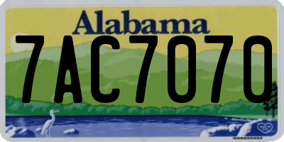 AL license plate 7AC7070