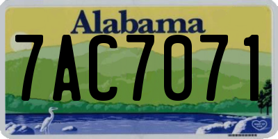 AL license plate 7AC7071