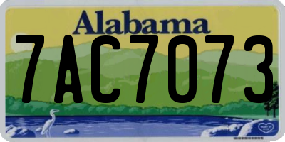 AL license plate 7AC7073