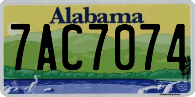 AL license plate 7AC7074
