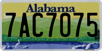 AL license plate 7AC7075