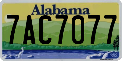 AL license plate 7AC7077