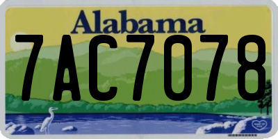 AL license plate 7AC7078