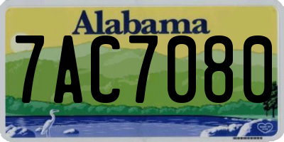 AL license plate 7AC7080