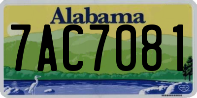 AL license plate 7AC7081