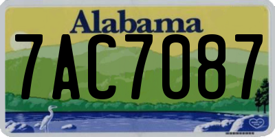 AL license plate 7AC7087