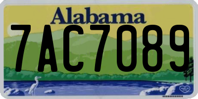 AL license plate 7AC7089