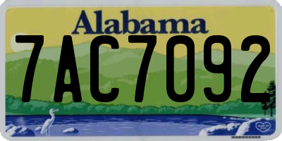 AL license plate 7AC7092