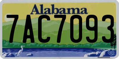 AL license plate 7AC7093