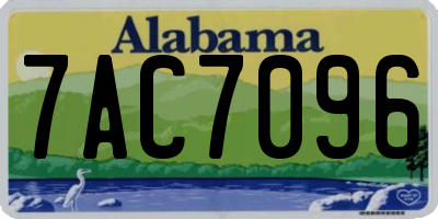 AL license plate 7AC7096