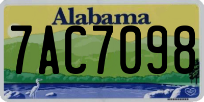 AL license plate 7AC7098
