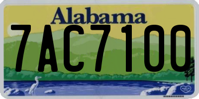 AL license plate 7AC7100