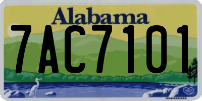 AL license plate 7AC7101
