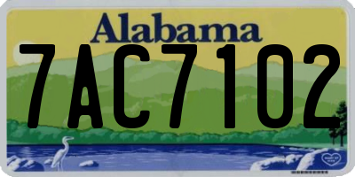 AL license plate 7AC7102