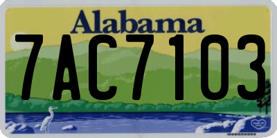 AL license plate 7AC7103