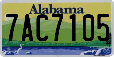 AL license plate 7AC7105