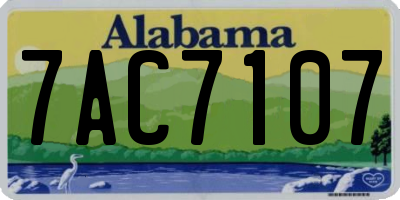AL license plate 7AC7107