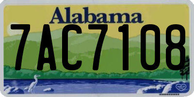 AL license plate 7AC7108