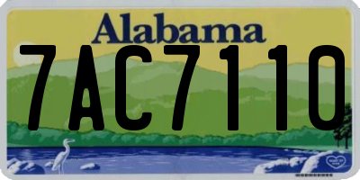 AL license plate 7AC7110