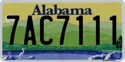 AL license plate 7AC7111