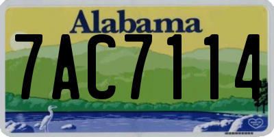 AL license plate 7AC7114