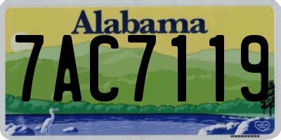 AL license plate 7AC7119