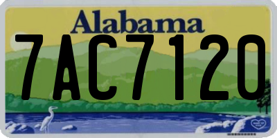 AL license plate 7AC7120