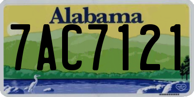 AL license plate 7AC7121